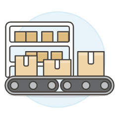 Industry Conveyer Illustration from UX Colors Set