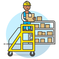 Package Worker 2 Illustration from UX Colors Set