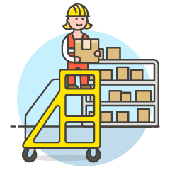 Package Worker 4 Illustration from UX Colors Set