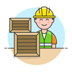 Warehouse Worker 2 1 Illustration from UX Colors Set