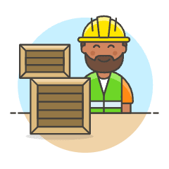 Warehouse Worker 2 3 Illustration from UX Colors Set