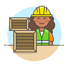 Warehouse Worker 2 4 Illustration from UX Colors Set