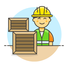 Warehouse Worker 2 5 Illustration from UX Colors Set