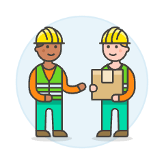 Warehouse Worker 3 1 Illustration from UX Colors Set