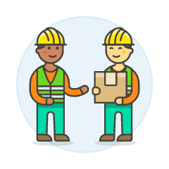 Warehouse Worker 3 2 Illustration from UX Colors Set