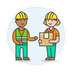 Warehouse Worker 3 3 Illustration from UX Colors Set
