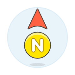 North Direction Illustration from UX Colors Set