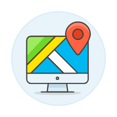 Desktop Location Illustration from UX Colors Set