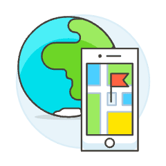 Pin Location Illustration from UX Colors Set