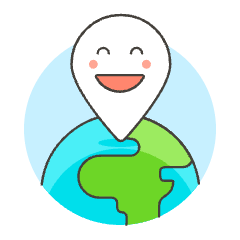 Happy Gps Illustration from UX Colors Set