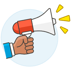 Megaphone Hand 3 Illustration from UX Colors Set