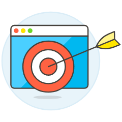 Ad Target Browser Illustration from UX Colors Set