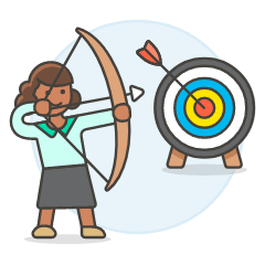 Aiming Target 6 Illustration from UX Colors Set