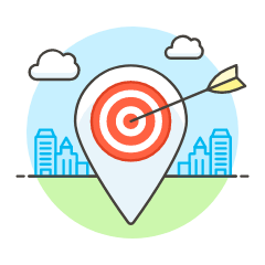 Target Location Illustration from UX Colors Set