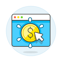 Click Revenue Browser 1 Illustration from UX Colors Set