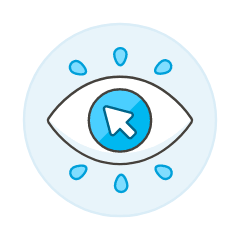 Click Revenue Eye Illustration from UX Colors Set