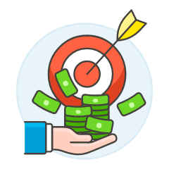 Target Revenue 1 Illustration from UX Colors Set