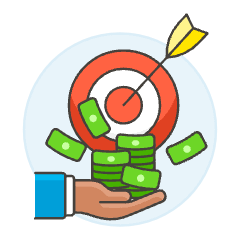 Target Revenue 3 Illustration from UX Colors Set