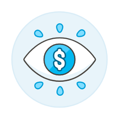 View Revenue Eye Illustration from UX Colors Set