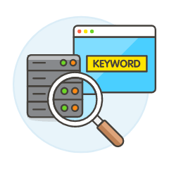 SEO Keyword Database Illustration from UX Colors Set