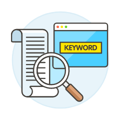 SEO Keyword List Illustration from UX Colors Set