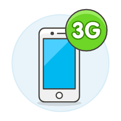 3 G Signal Illustration from UX Colors Set