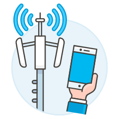 Internet Antenna 1 Illustration from UX Colors Set