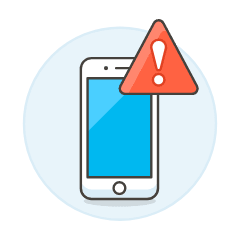 Phone Warning Illustration from UX Colors Set