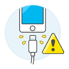 Plug Warning Illustration from UX Colors Set