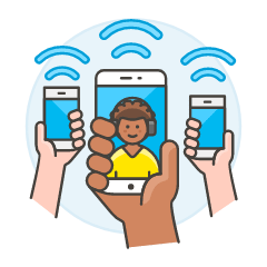 Wireless Internet 3 Illustration from UX Colors Set