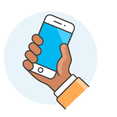 Grab Phone 3 Illustration from UX Colors Set