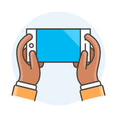 Hold Phone 3 Illustration from UX Colors Set