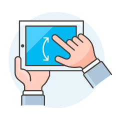 Phone Gesture 1 Illustration from UX Colors Set