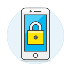 Locked Phone 1 Illustration from UX Colors Set