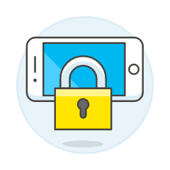 Locked Phone 3 Illustration from UX Colors Set