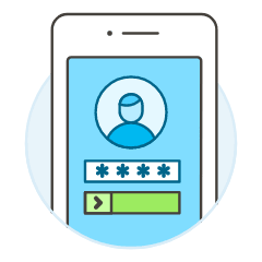 Phone User Security 2 Illustration from UX Colors Set