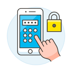 Pin Lock Screen 1 Illustration from UX Colors Set