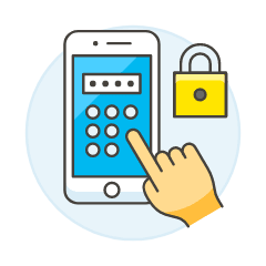 Pin Lock Screen 2 Illustration from UX Colors Set