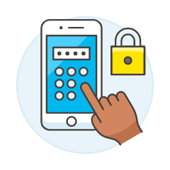 Pin Lock Screen 3 Illustration from UX Colors Set