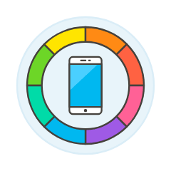 Color Phone Illustration from UX Colors Set