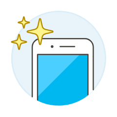 Front Camera Flash Illustration from UX Colors Set