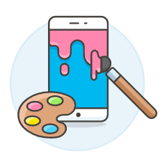 Painting App Illustration from UX Colors Set