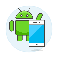 Android Phone Illustration from UX Colors Set