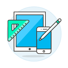 Application Development 2 Illustration from UX Colors Set