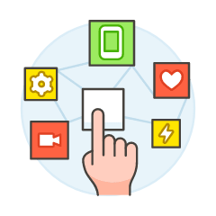 Phone App 2 1 Illustration from UX Colors Set