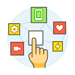 Phone App 2 2 Illustration from UX Colors Set