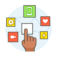 Phone App 2 3 Illustration from UX Colors Set