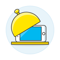 Tray Phone Illustration from UX Colors Set