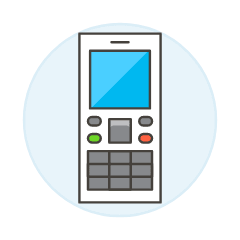 Mobile Phone 6 Illustration from UX Colors Set