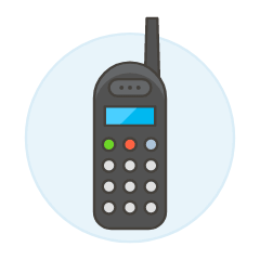 Old Mobile Phone Illustration from UX Colors Set